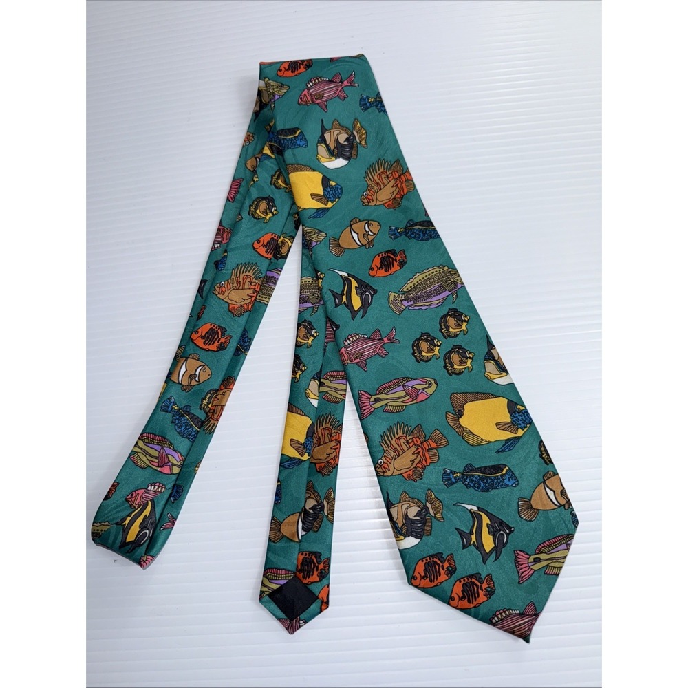 Vintage 90's Chefwear‎ Neck Tie Tropical Fish